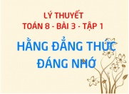 Các hằng đẳng thức đáng nhớ: Bình phương của một tổng, một hiệu và hiệu hai bình phương - Toán 8 bài 3 tập 1